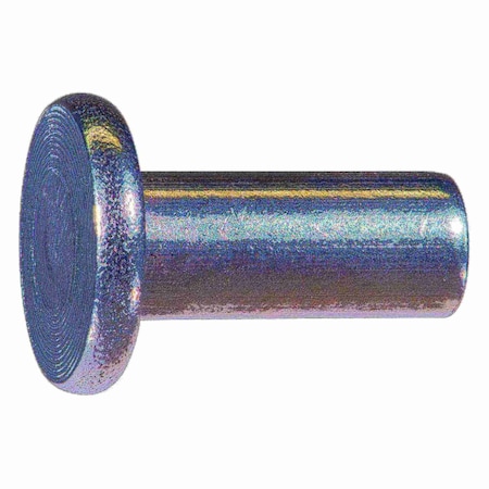 Midwest Fastener Solid Rivet, Flat Head, 5/16 in Dia., 3/4 in L, Steel Body, 8 PK 932523
